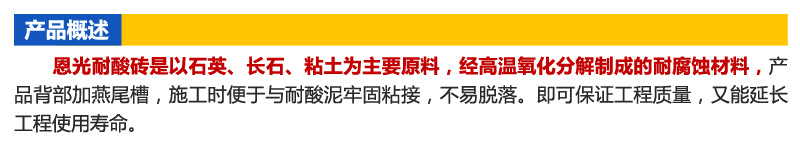 4.耐酸瓷磚產(chǎn)品概述